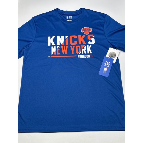 New York Knicks Brunson 11 NBA Mens T-Shirt Basketball Blue Ultra Game XL - Picture 1 of 8